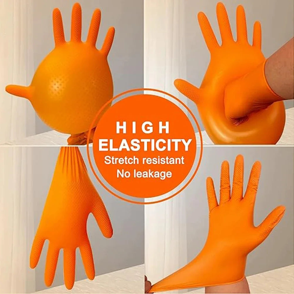 Heavy-Duty Textured Nitrile Work Gloves