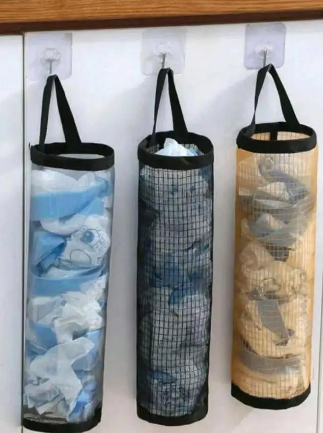 Wall-Mounted Plastic Bag Dispenser for Kitchen Organization