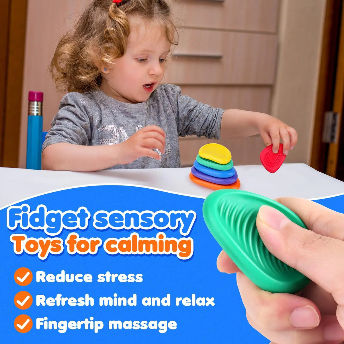 Tactile Sensory Stones for Anxiety Relief and Calm Focus