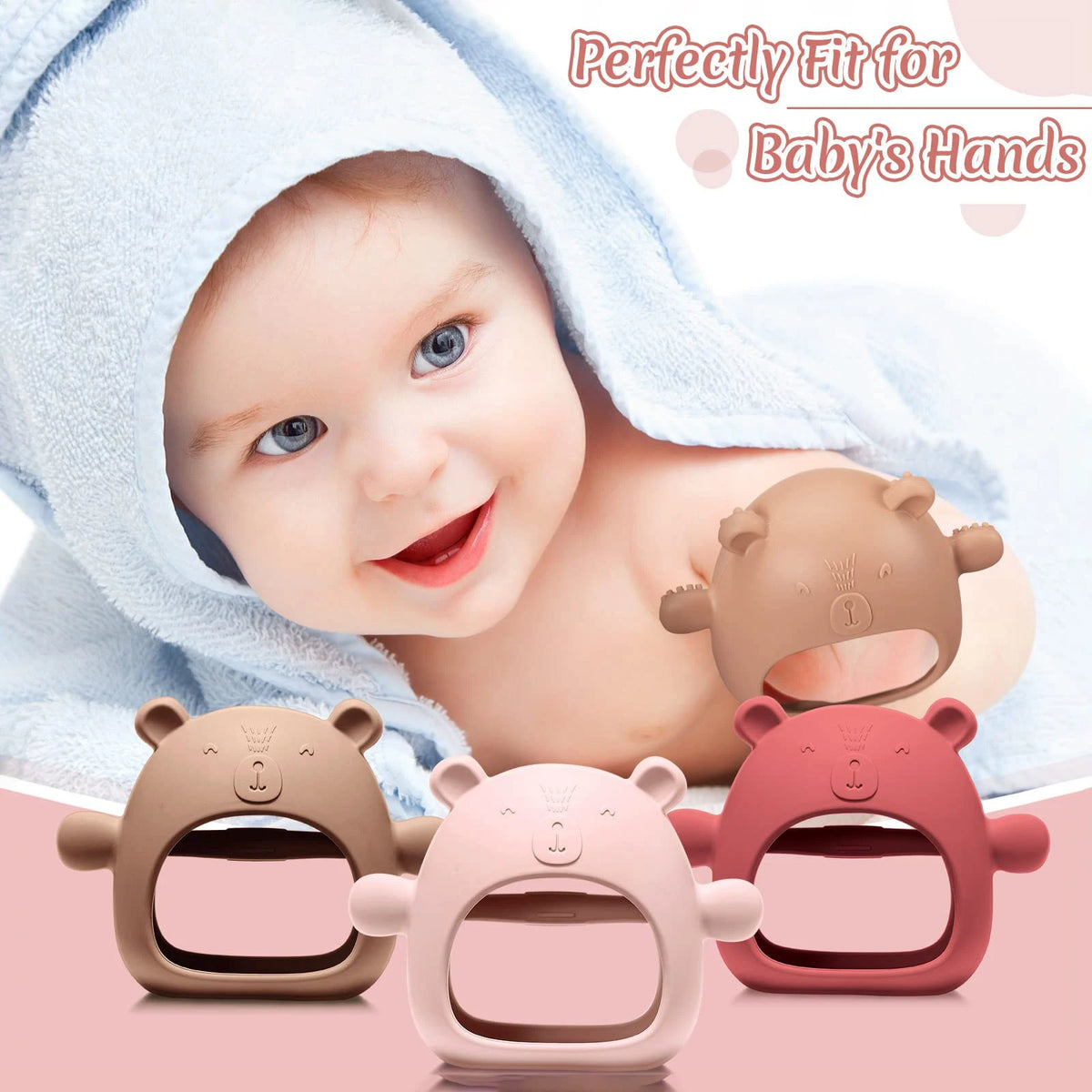 Bear Silicone Teether for Babies – BPA-Free, Soft & Safe