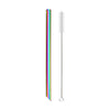 Reusable 304 stainless steel drinking straw with a cleaning brush