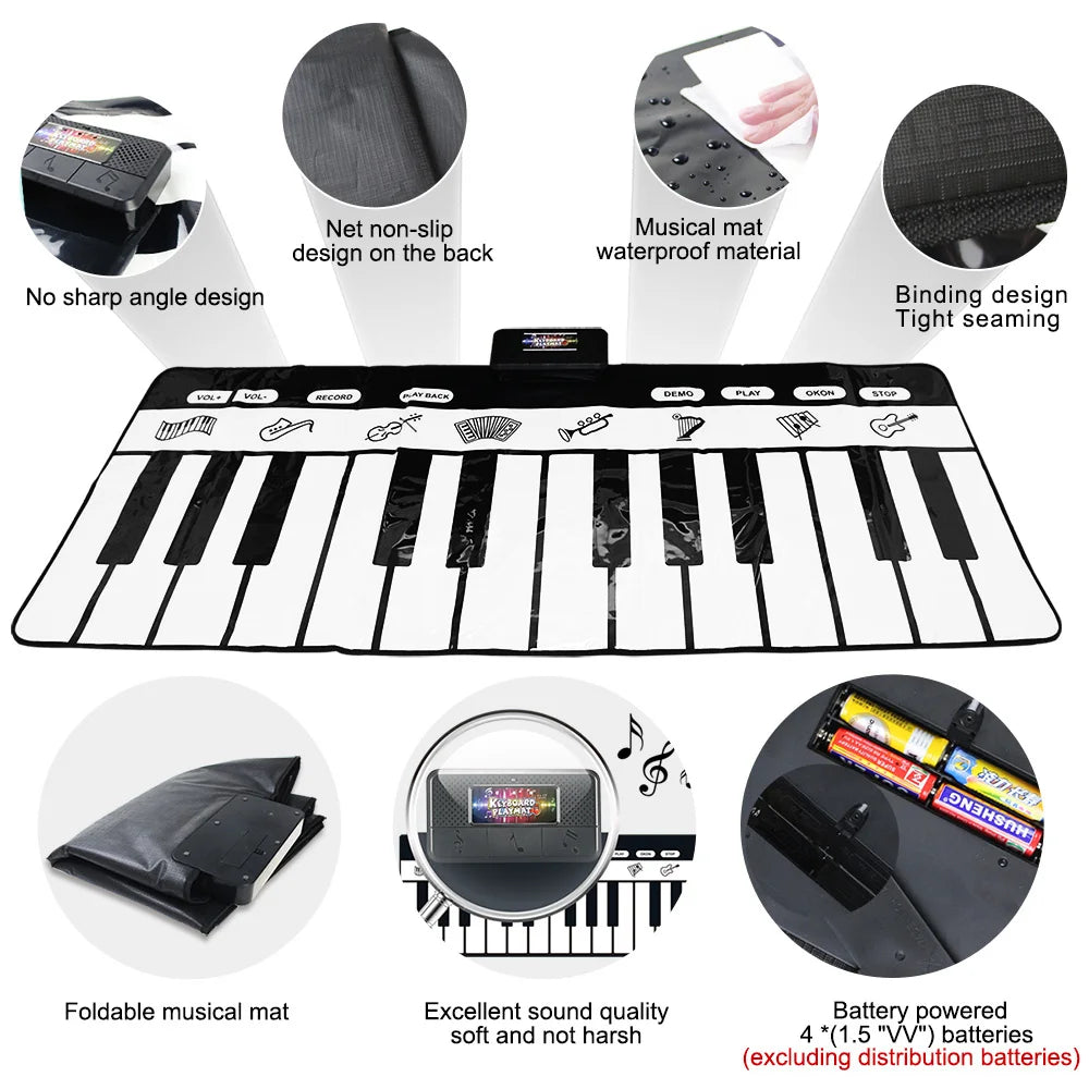 Interactive Musical Piano Play Mat for Kids