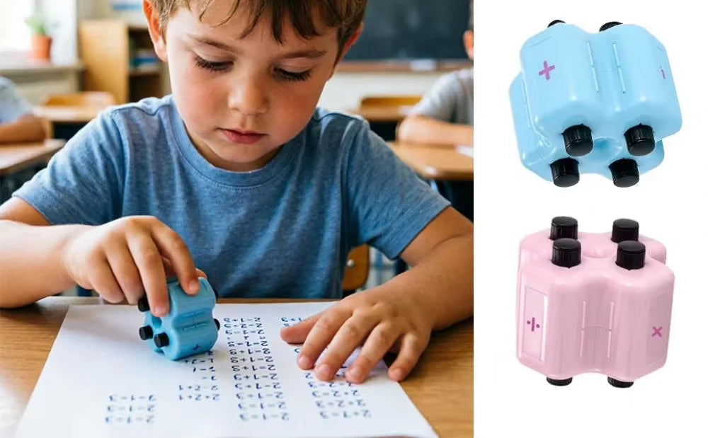 4-in-1 Math Roller Stamp Set – Addition, Subtraction, Multiplication & Division Practice