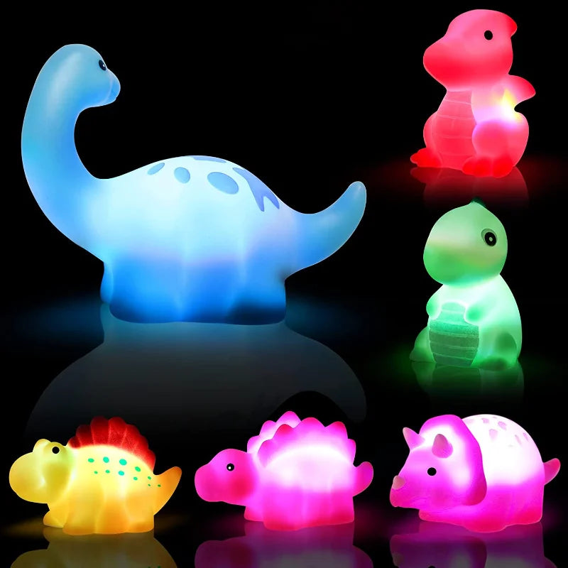 Light-Up Floating Dinosaur Bath Toy Set