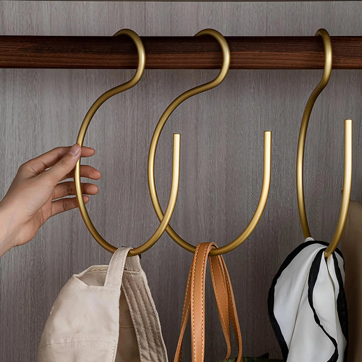 Aluminum S-Shaped Cap Organizer Hook