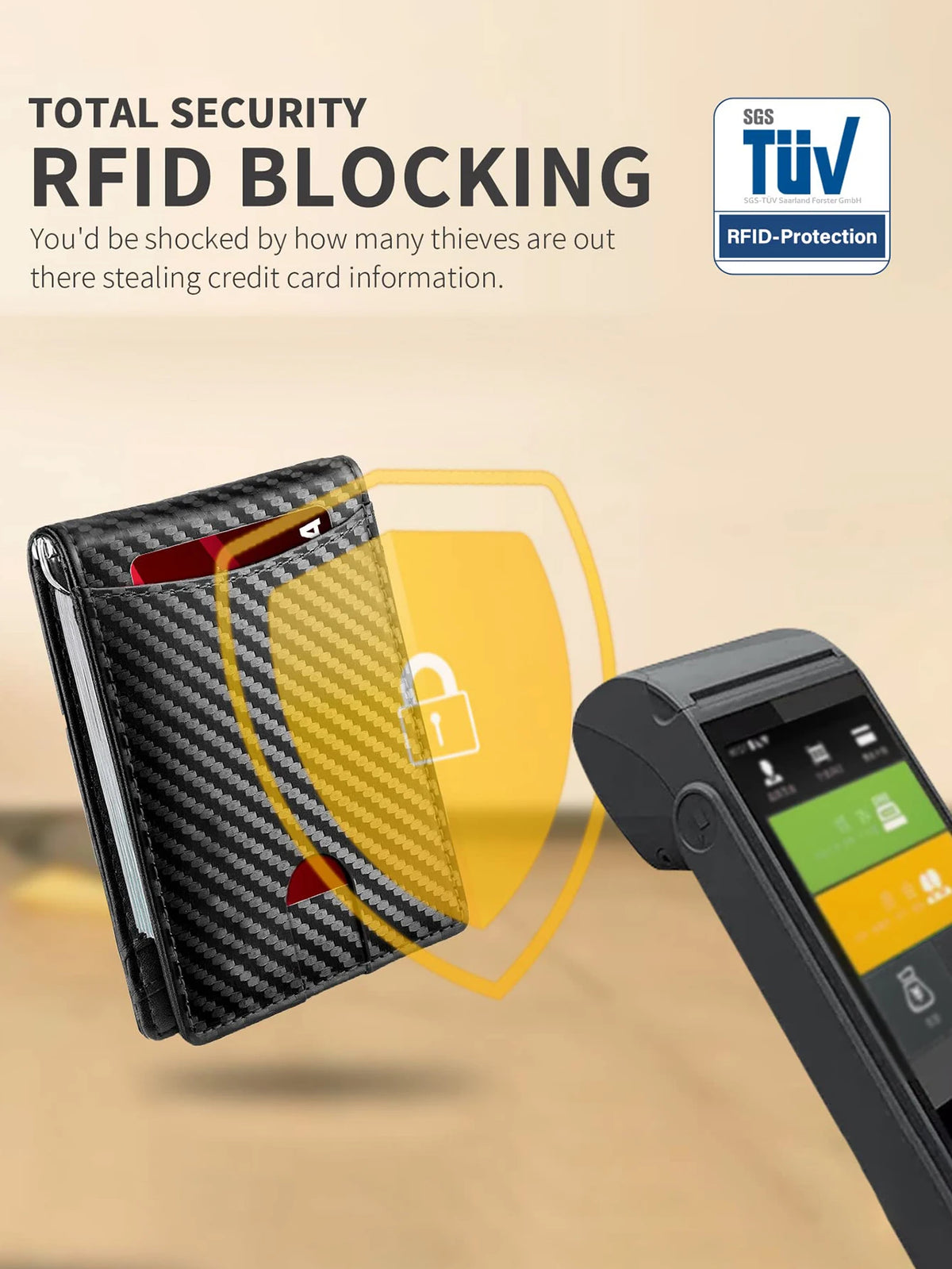 Ultra-Slim Carbon Fiber RFID Blocking Wallet