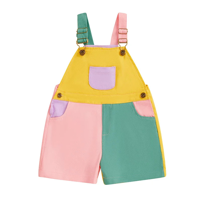 Baby Summer Sleeveless Overall Romper with Pockets