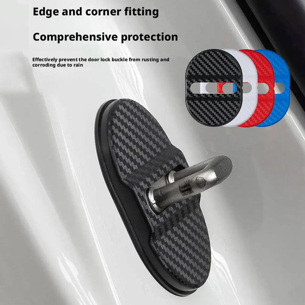 Self-Adhesive Car Door Lock Protective Covers (4-Pack)