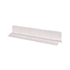 White flexible silicone sink splash guard with suction cups