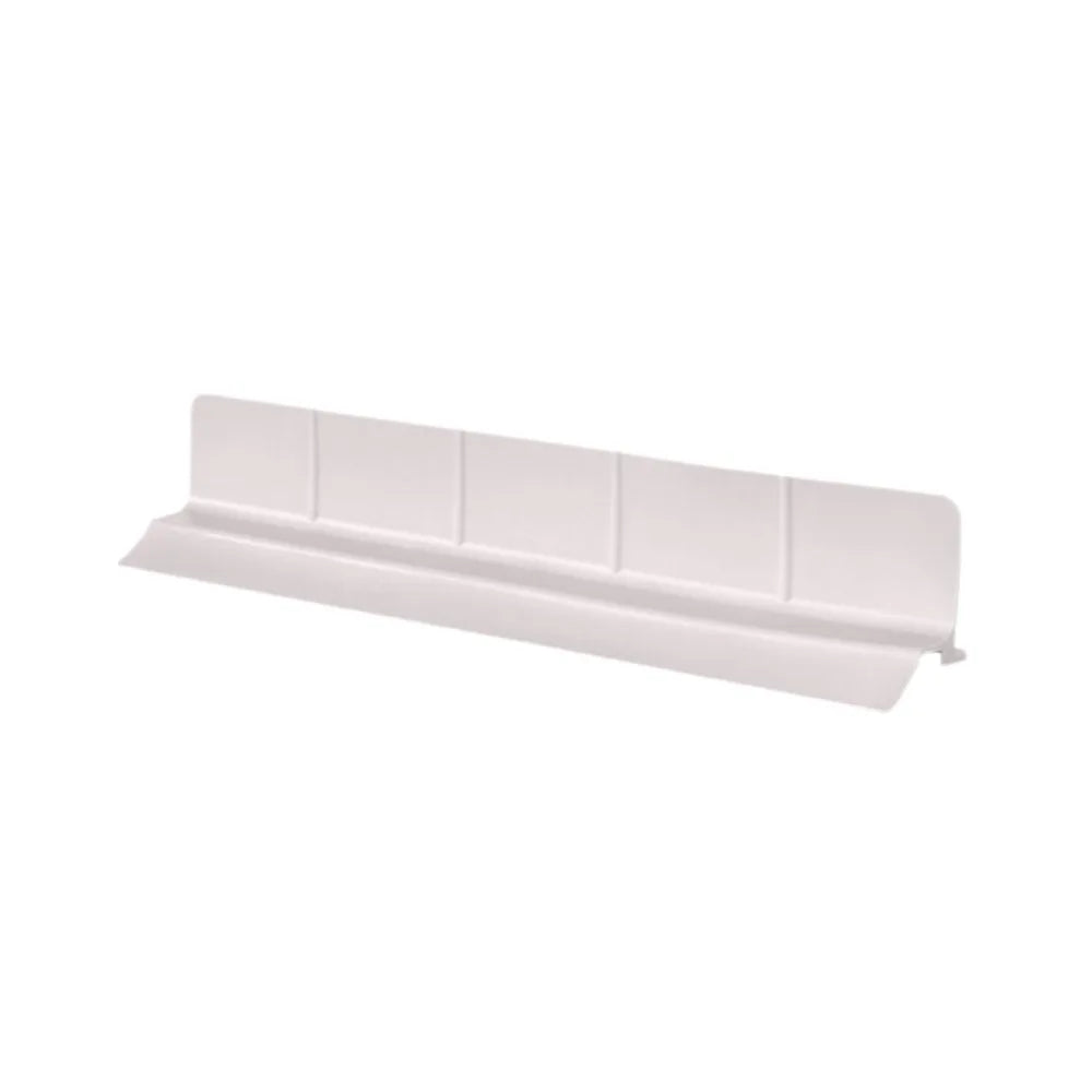 White flexible silicone sink splash guard with suction cups