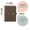 A brown checkered PU leather journal binder with 6 rings and 160 to-do list pages.