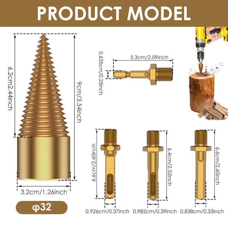 High-Carbon Steel Wood Log Splitter Drill Bit