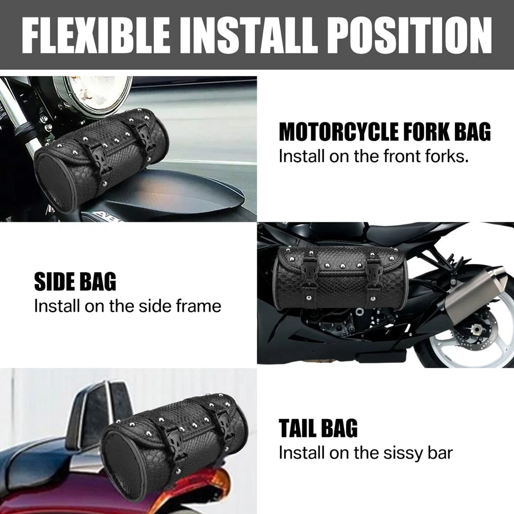 Motorcycle PU Leather Utility Saddlebag