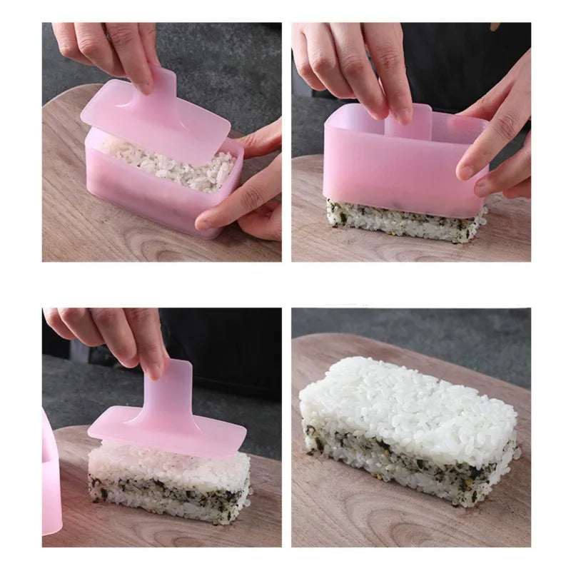 Sushi Rice Mold Set with Lid - Triangle & Rectangle Shapes