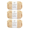 Natural Cotton Raffia Yarn – 3 Ball Set for Crochet, Knitting & Crafting