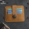 Handcrafted Cowhide Leather Card Wallet with Coin Pocket
