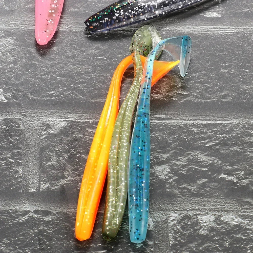 Realistic Soft Bait Fishing Lures with Jig Heads