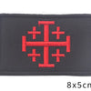 Embroidered Crusader Cross Tactical Patch with Hook and Loop Backing