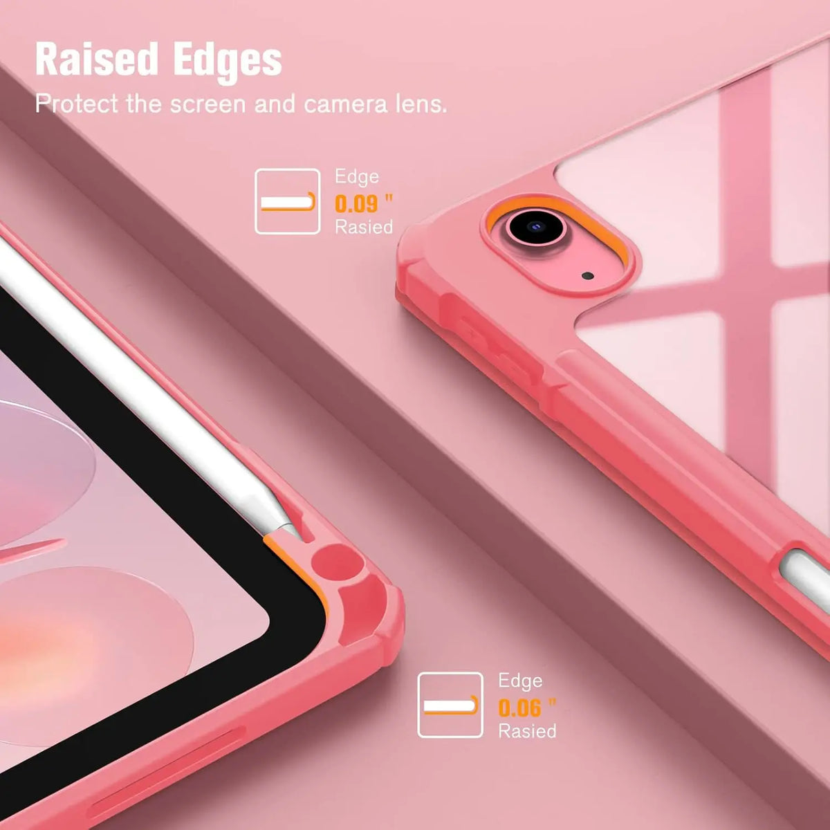 Clear Shockproof Case for iPad Air, Pro, and Mini Models