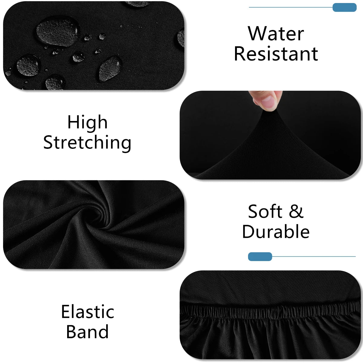 Non-Slip Stretch Bench Cover with Elegant Silk Touch