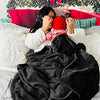 Black Microfiber Fleece Blanket