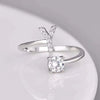 Initial Letter Ring with Zircon Accent
