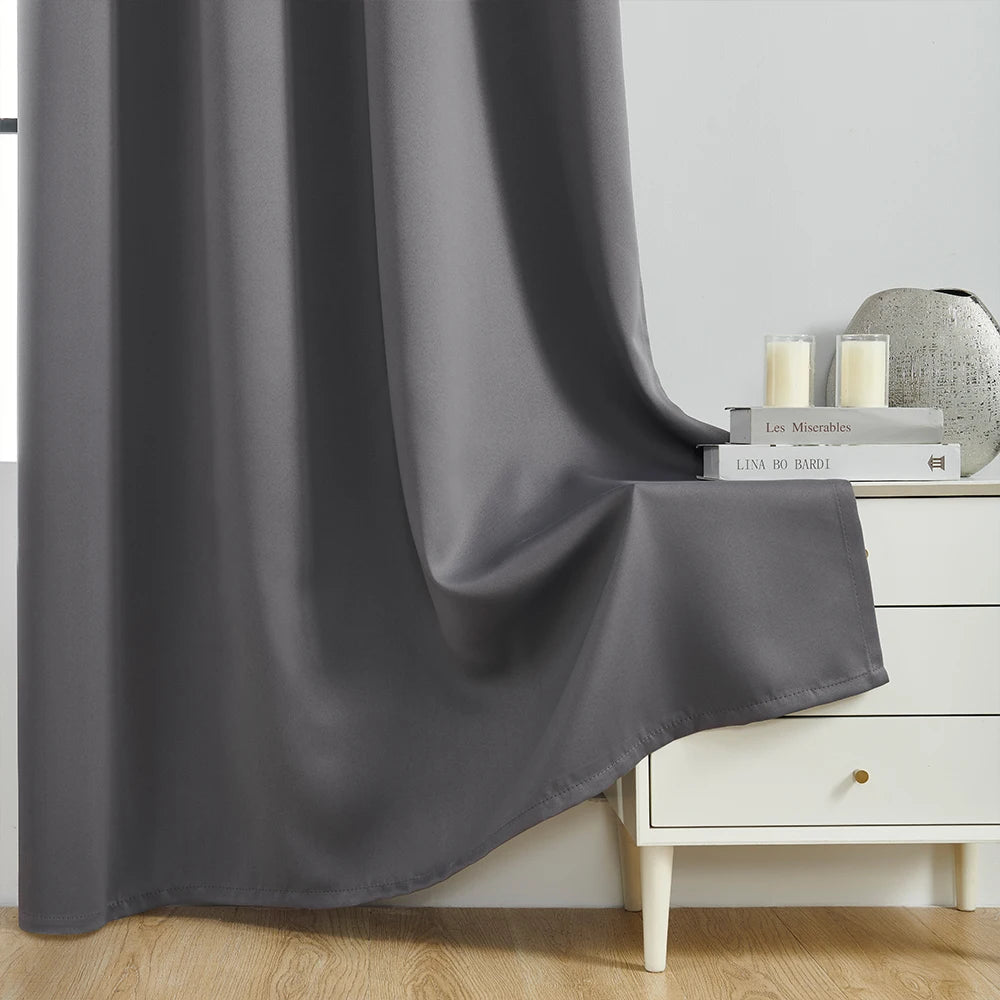 Solid Color Blackout Curtain for Bedroom and Living Room
