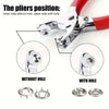 Snap Button Kit with Pliers – 100 Sets of Metal Fasteners for Sewing and Crafts