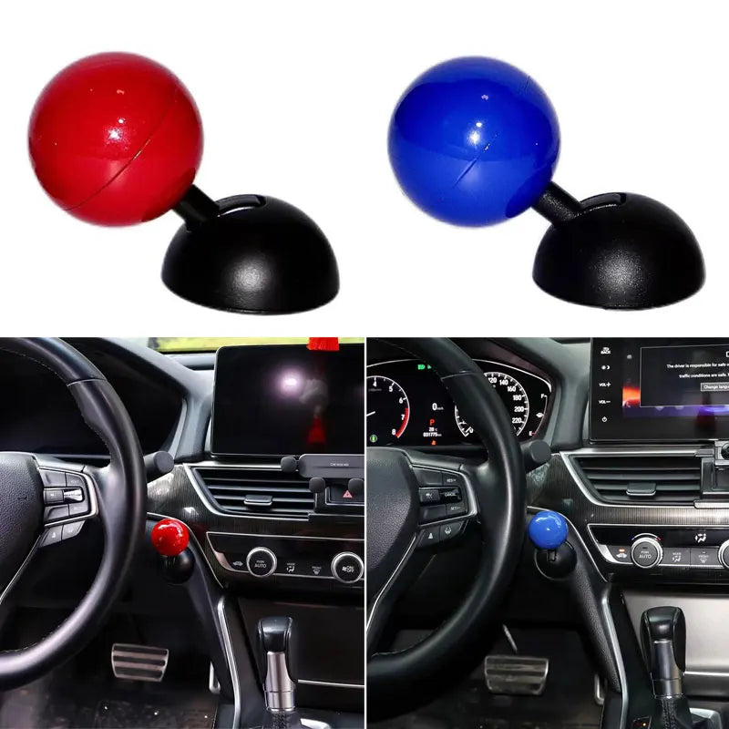 Universal Car Push-to-Start Button Cover in Red or Blue