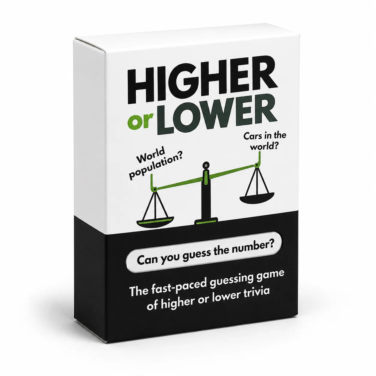 Higher or Lower Trivia Card Game - Fast-Paced Guessing Game for Groups