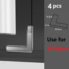 Four silicone corner edge guards used for window safety installation