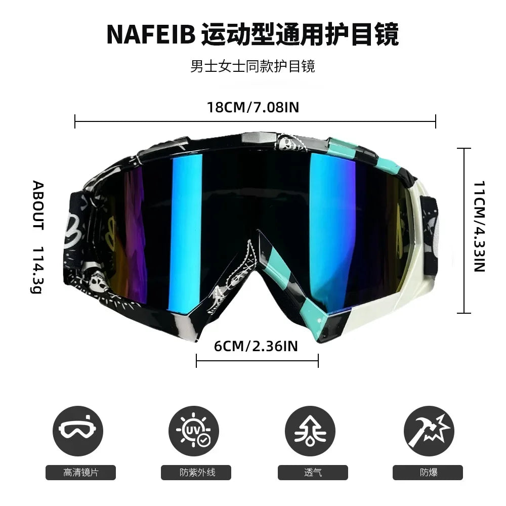 Classic Retro Motorcycle Goggles with Dual Lenses