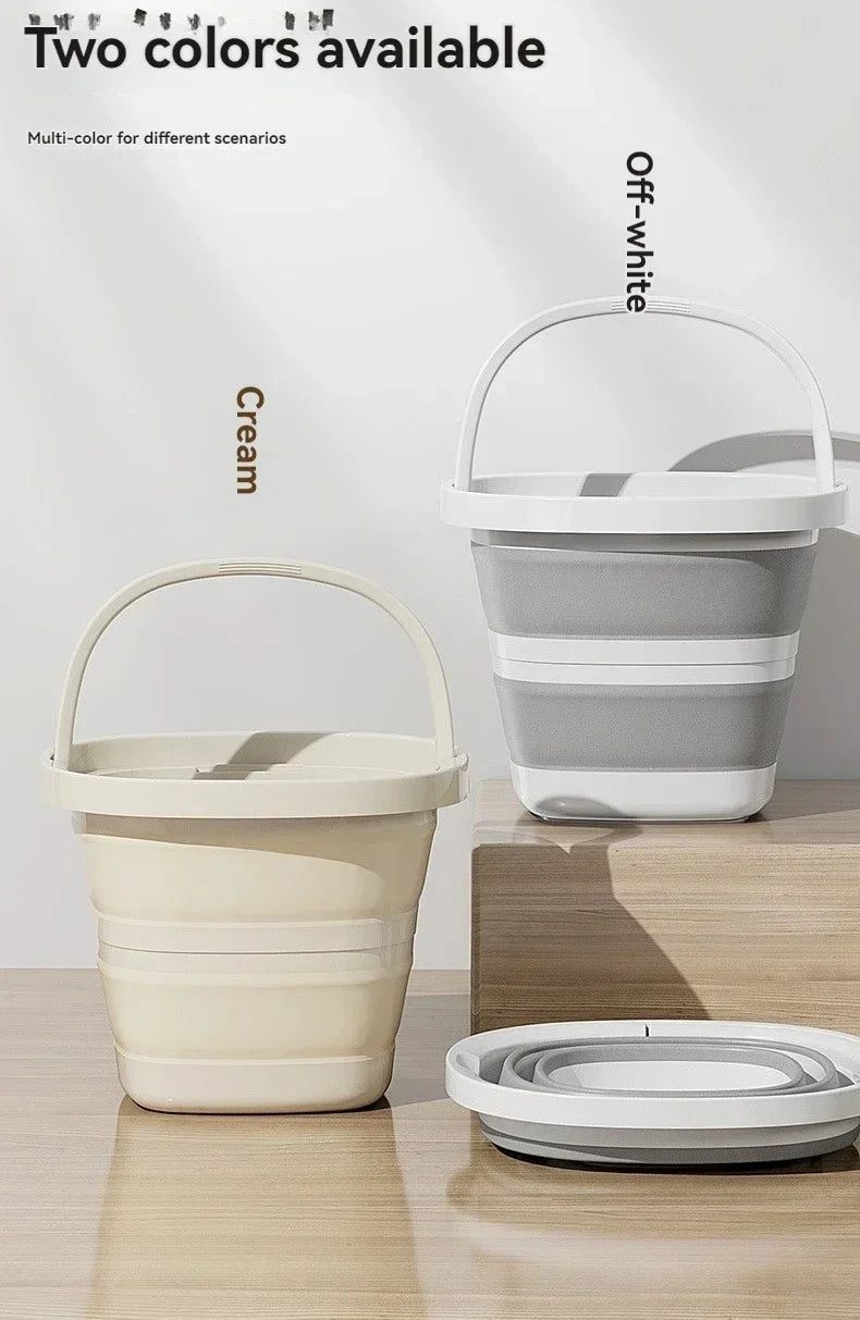 Foldable Water Bucket with Carry Handle for Camping and Home
