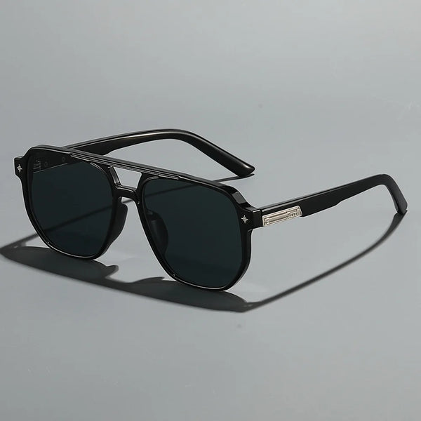 Y2K Double-Bridge Square Sunglasses