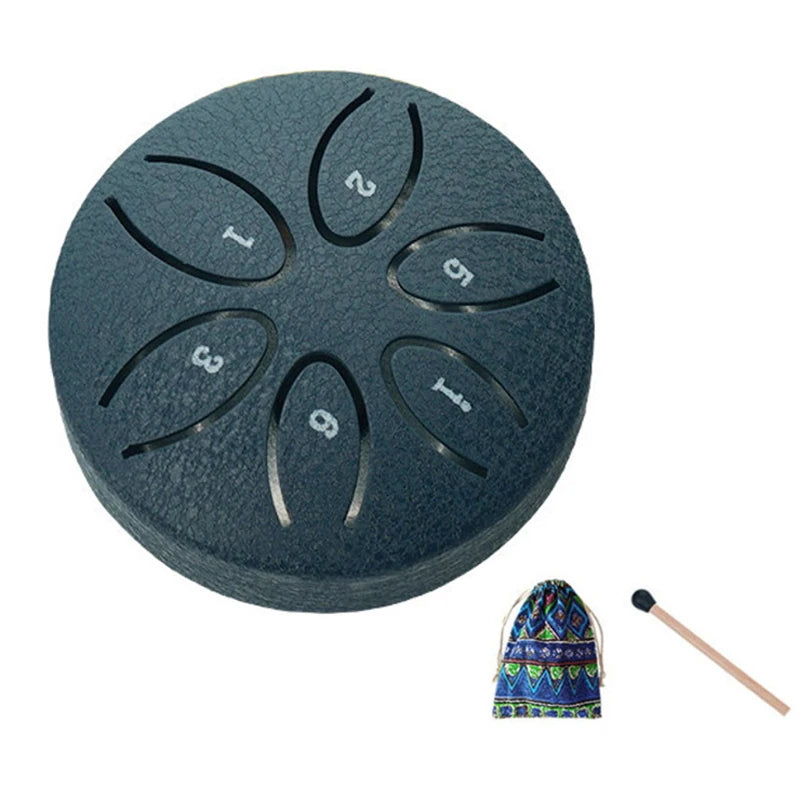 6-Note Steel Tongue Rain Drum for Outdoor Meditation & Relaxation