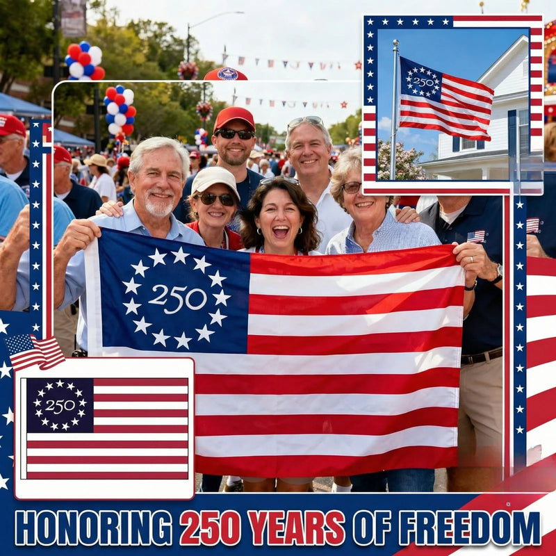 Bandera Americana de 250 Aniversario - Bandera Exterior de Alta Resistencia