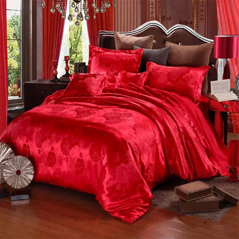Silver Royal Luxury Duvet Cover Set with Pillowcases