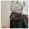 Korean Retro Square Crossbody Bag for Women – Compact Commuter Shoulder Bag