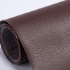 Roll of dark brown PU leather repair patches for crafting and repairs
