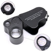 Illuminated Jewelers Loupe with Foldable 30x/60x Lenses