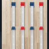 A set of multi-person racing battle tracks featuring white and red components for assembly and splicing.