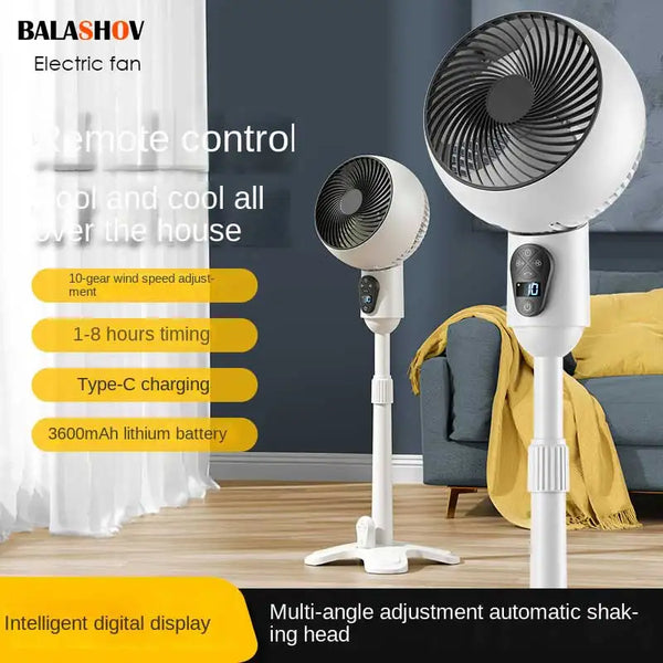 Adjustable Pedestal Fan with Remote Control and Timer