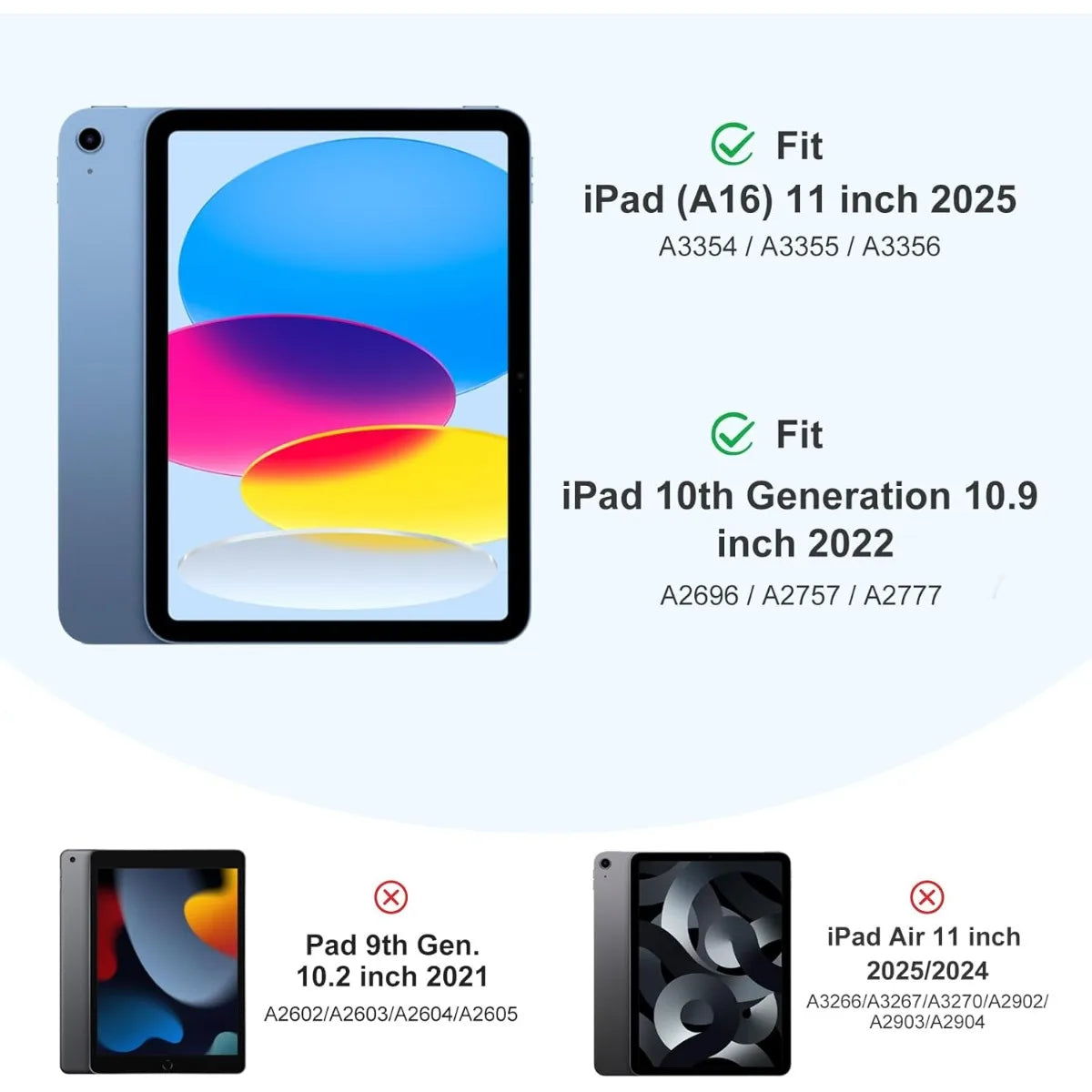 Slim Trifold Case for iPad 10th & 11th Generation with Pencil Holder