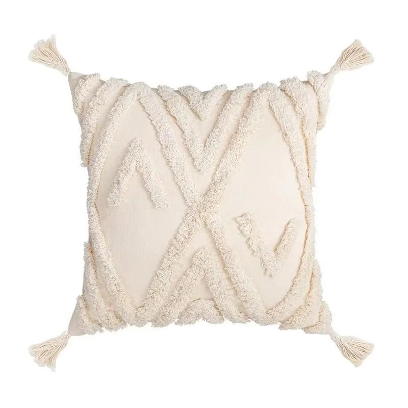 Nordic Bohemian Geometric Tassel Decorative Pillow Cover