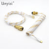 Handcrafted Coiled USB-A to Type-C Cable for Mechanical Keyboards