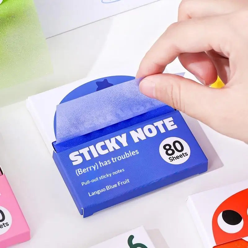 Pearlescent Self-Adhesive Memo Pads with Pull-Out Design