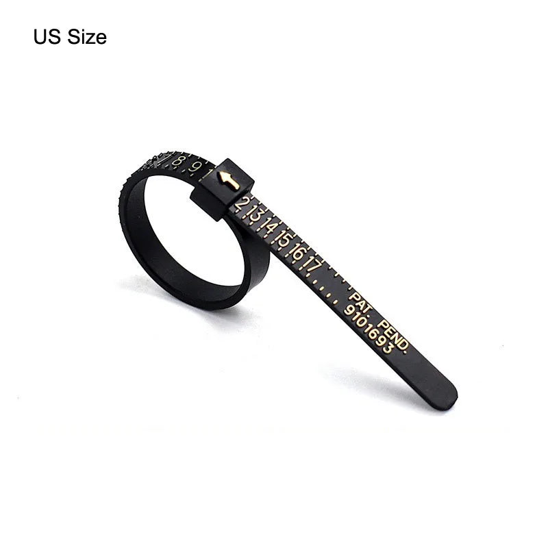Plastic Ring Sizer Gauge for Accurate Finger Size Measurement