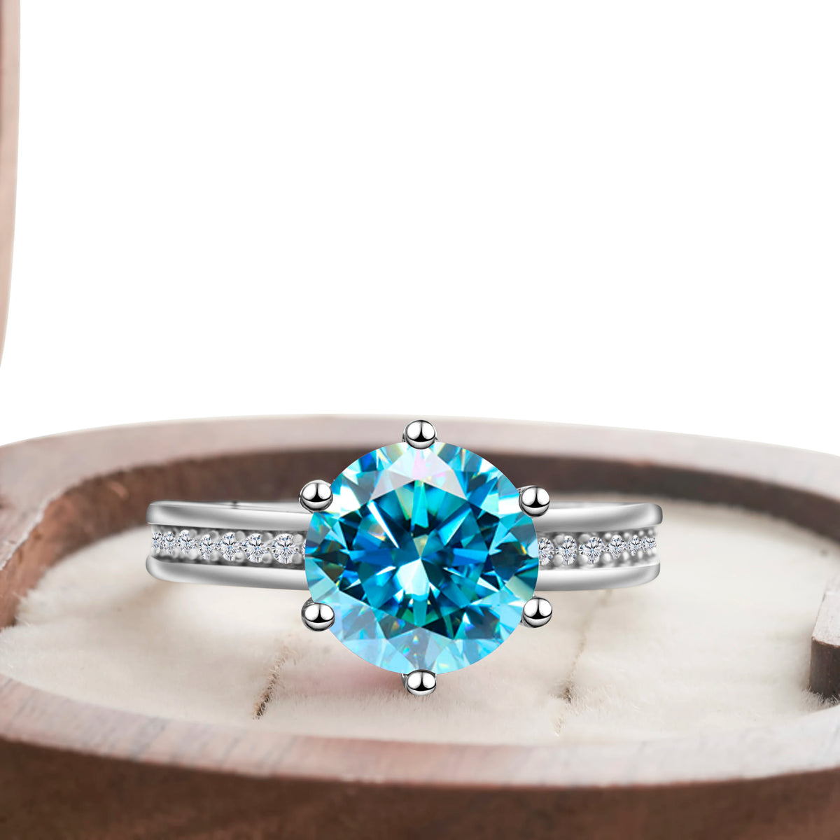 Lab-Created Moissanite Diamond Ring