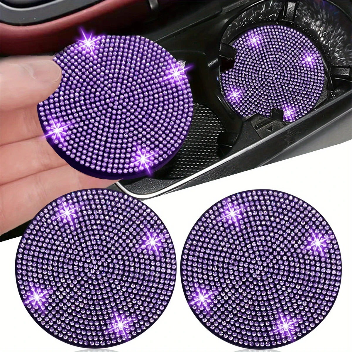 Crystal Car Cup Coasters (Set of 2)