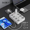 14-in-1 Surge Protection Power Strip with USB-C